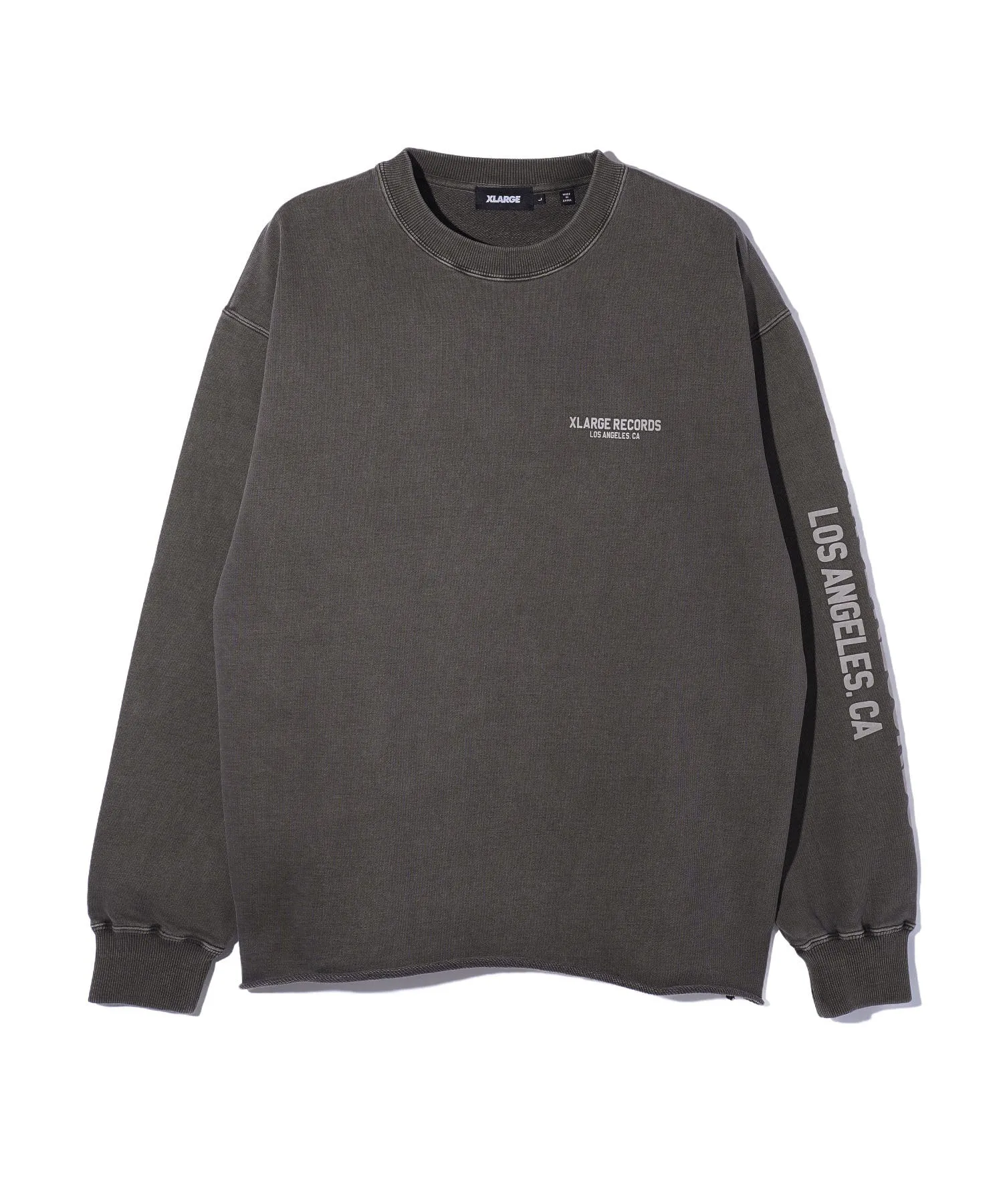 PIGMENT DYED RAW EDGE CREWNECK SWEATSHIRT