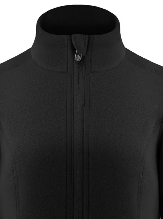 Poivre Blanc Micro Fleece Jacket in Black