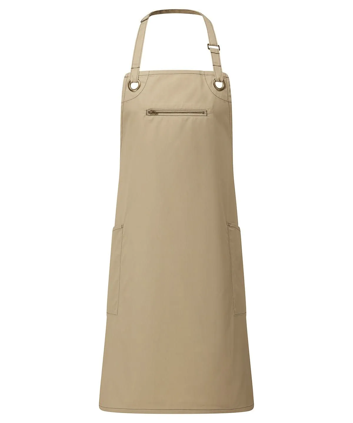 PR121 - Barley' contrast stitch sustainable bib apron