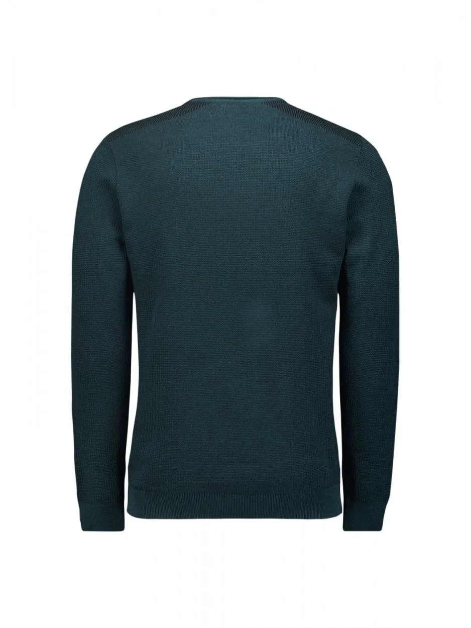 Pullover Crewneck 2 Coloured Jacquard | Ocean