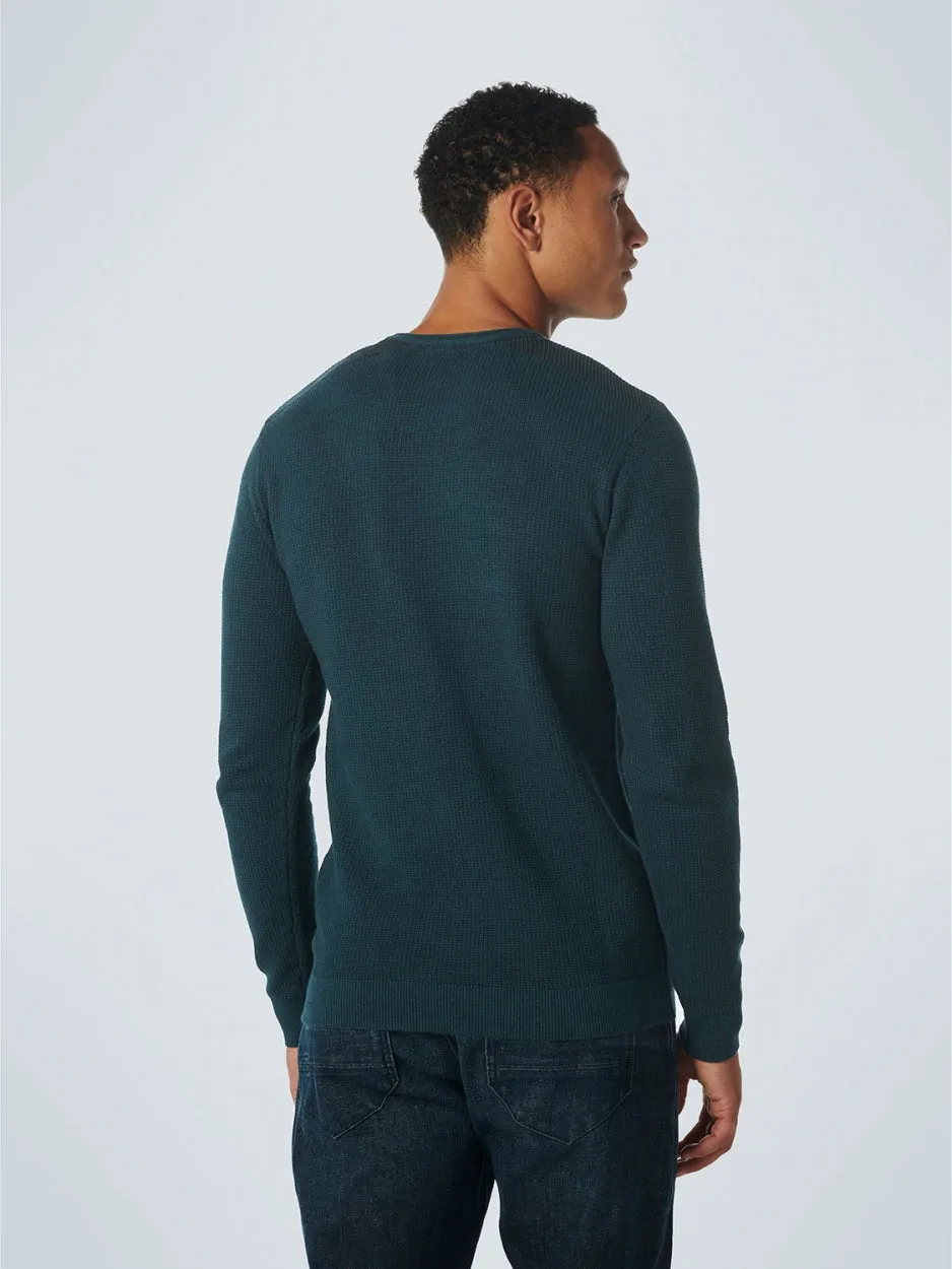 Pullover Crewneck 2 Coloured Jacquard | Ocean