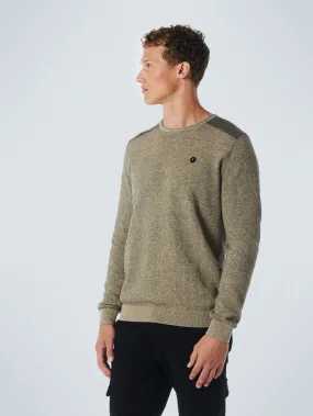 Pullover Crewneck 2 Coloured Jacquard | Stone