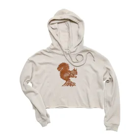 Red Squirrel Crop Hoodie