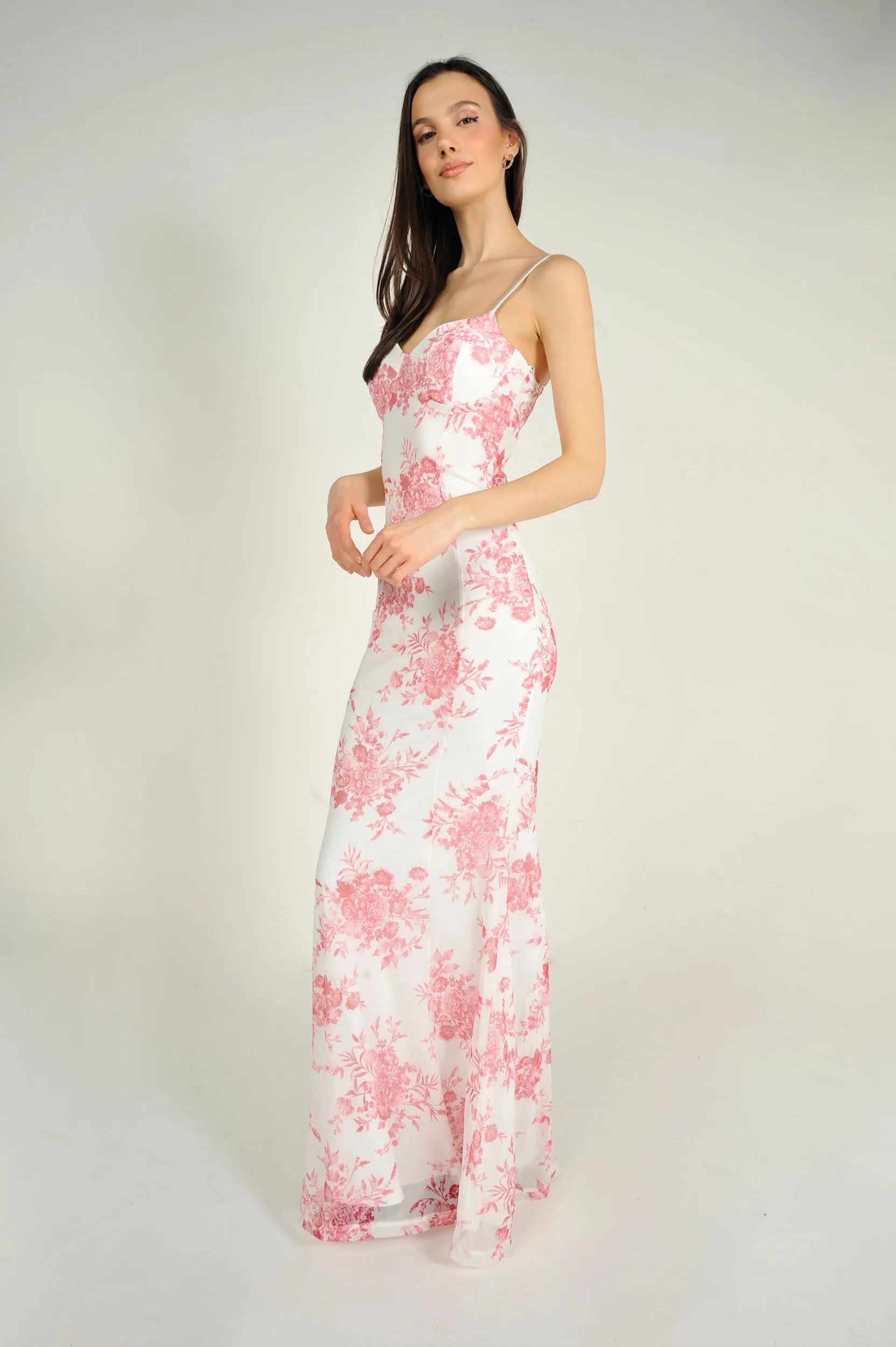 Robe maxi fleurie - CD41249 - (E-B15)