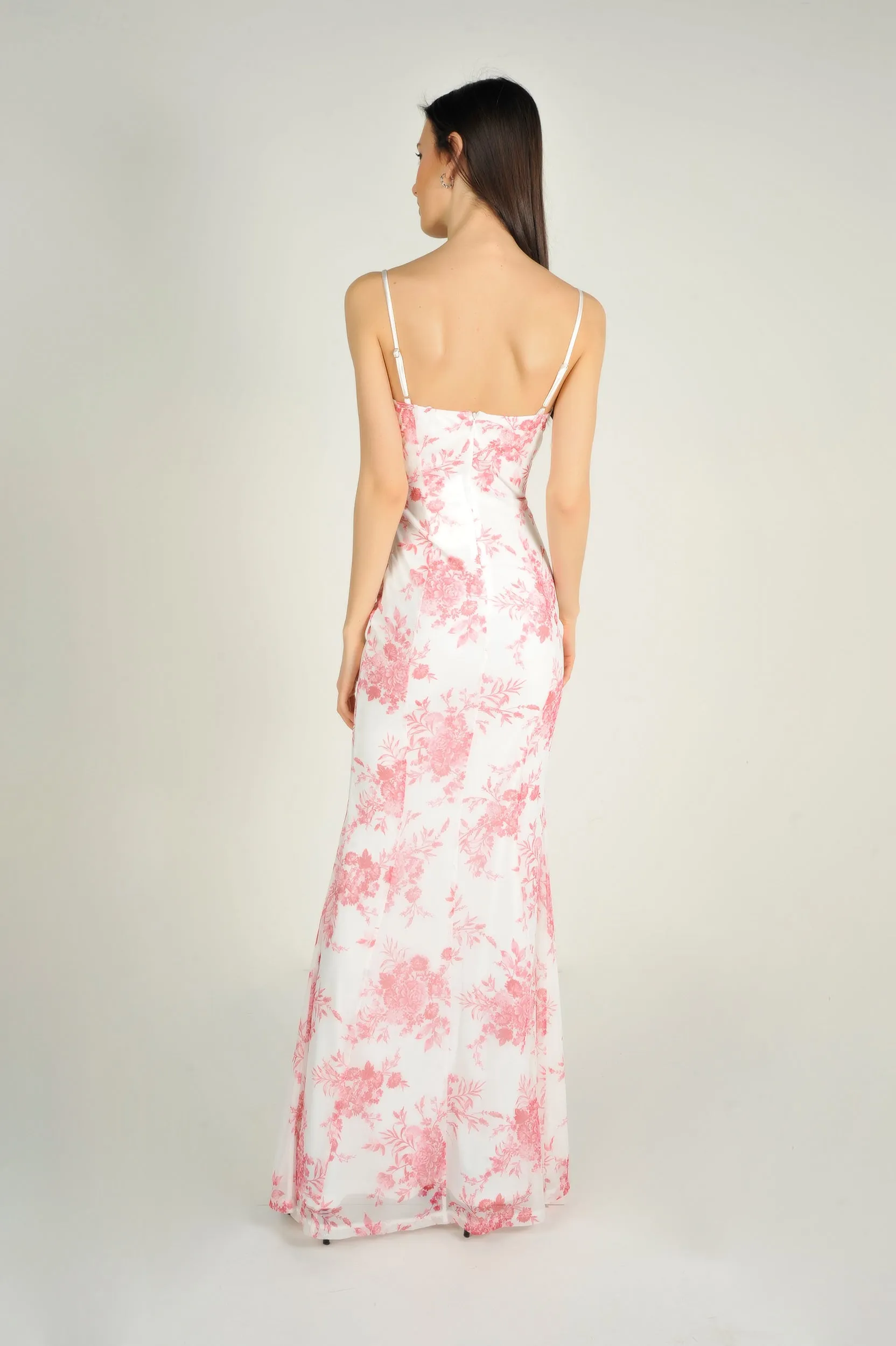 Robe maxi fleurie - CD41249 - (E-B15)