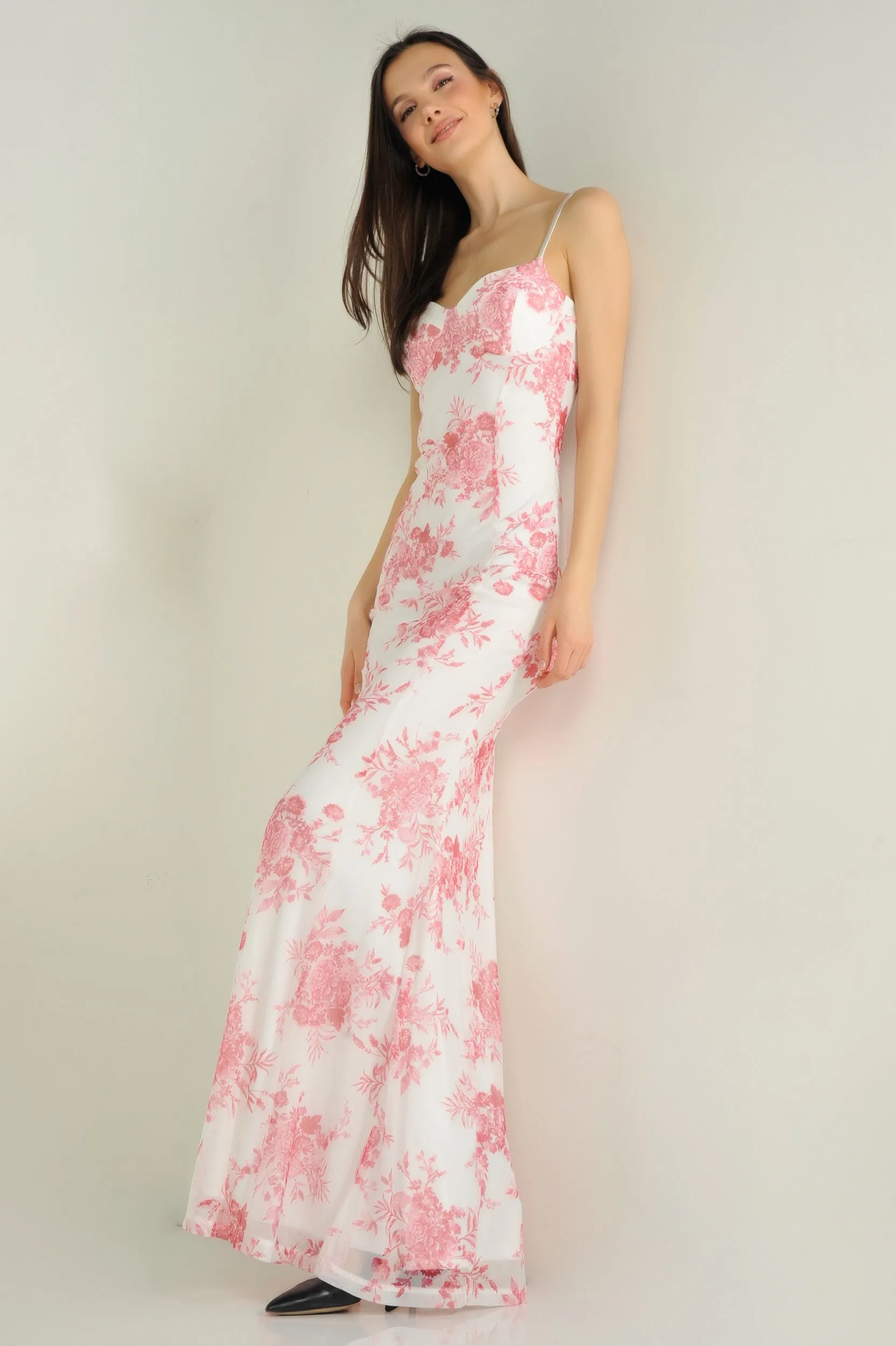 Robe maxi fleurie - CD41249 - (E-B15)