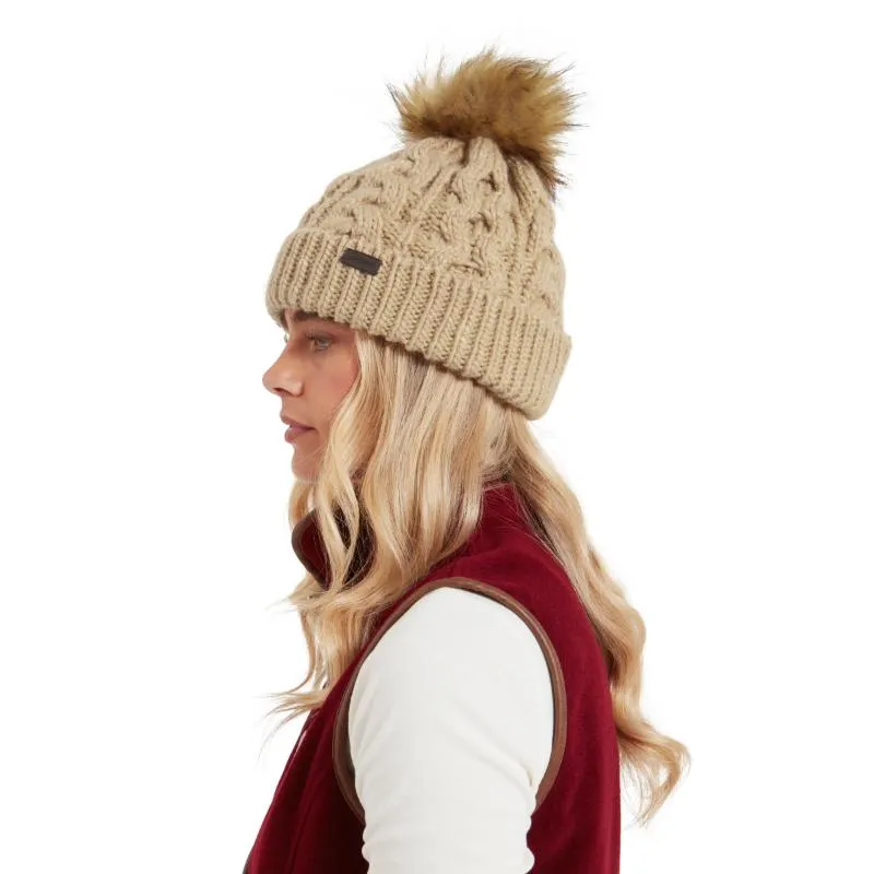 Schoffel Bakewell Ladies Bobble Hat - Oat