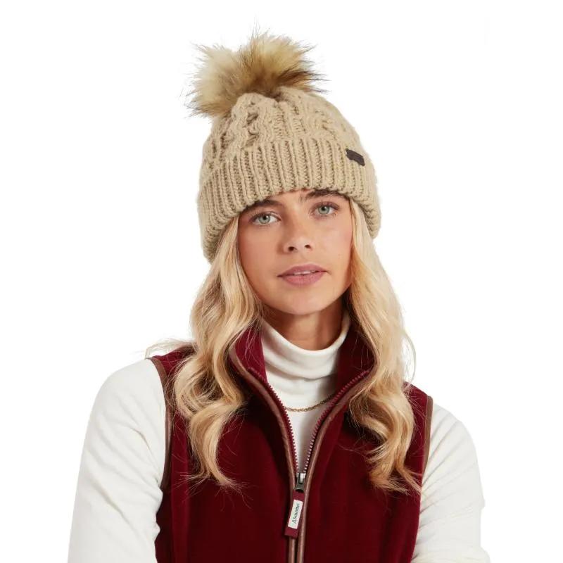 Schoffel Bakewell Ladies Bobble Hat - Oat