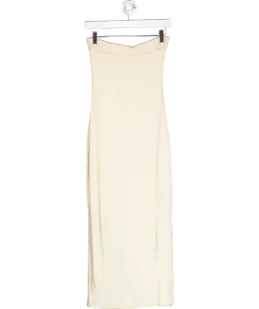 SDeer Cream Tube Maxi Dress UK S