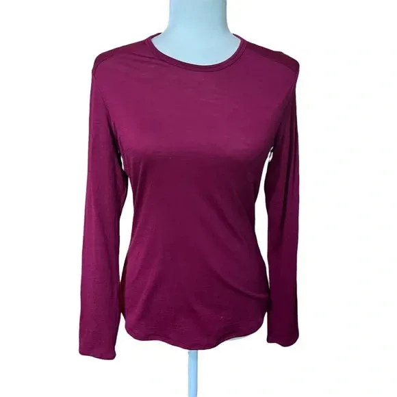 Segments 100% Merino Wool Tee Shirt Long Sleeve Pullover Base Layer