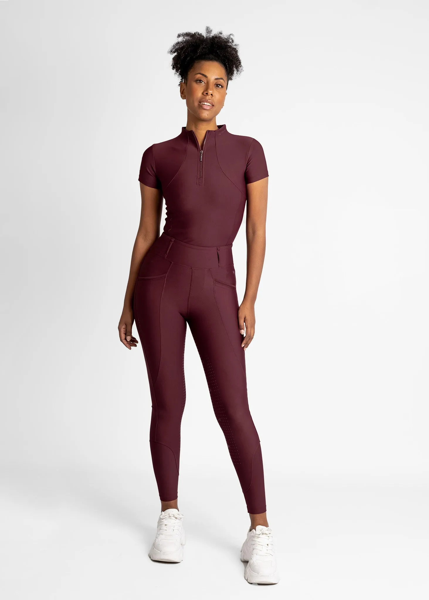 Short Sleeve Base Layer (Burgundy)