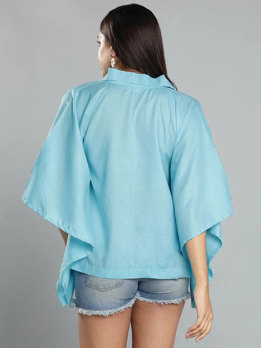 SkyBlue Kaftan Top - FloraBlanca