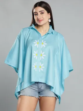 SkyBlue Kaftan Top - FloraBlanca