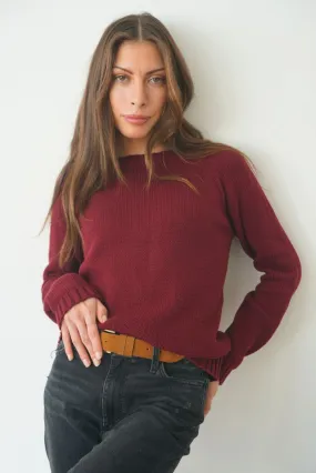 Sloane Crewneck in Burgundy