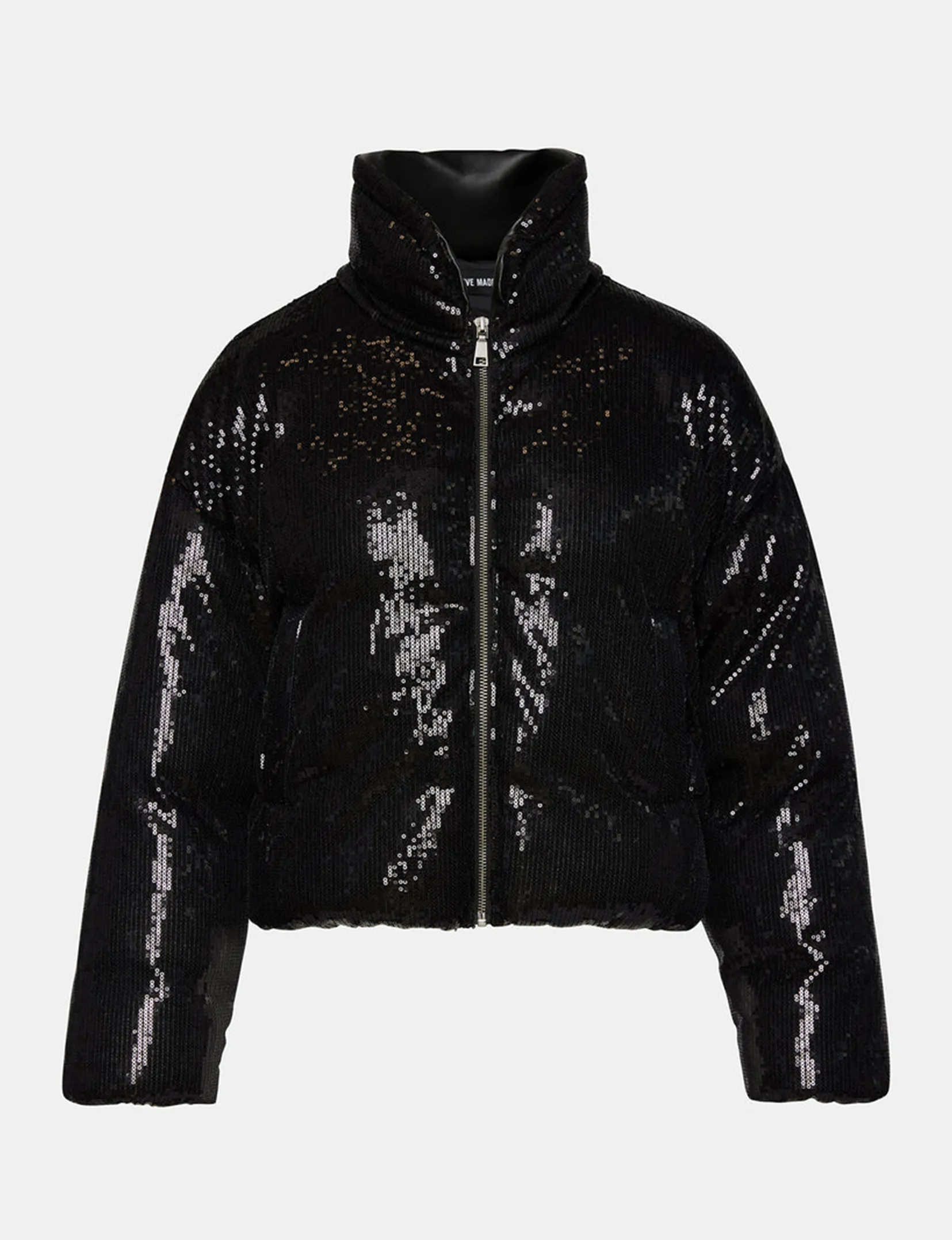 Stratton Sequin Puffer Jacket, Black