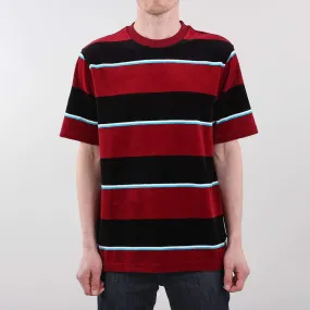 Stussy Velour Stripe Crewneck T-shirt