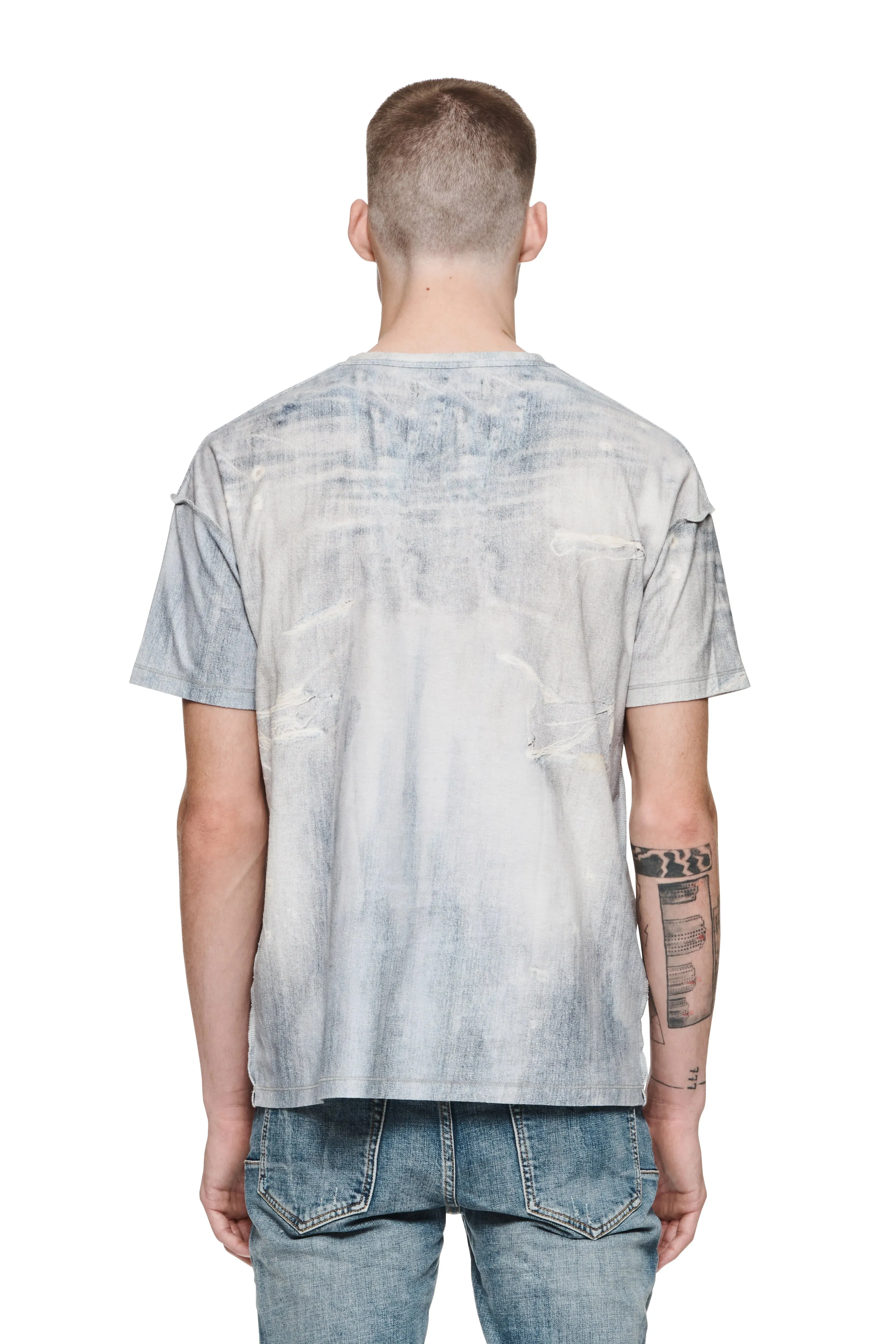 Texured Inside Out Tee (Denim) - PP101TJDL323