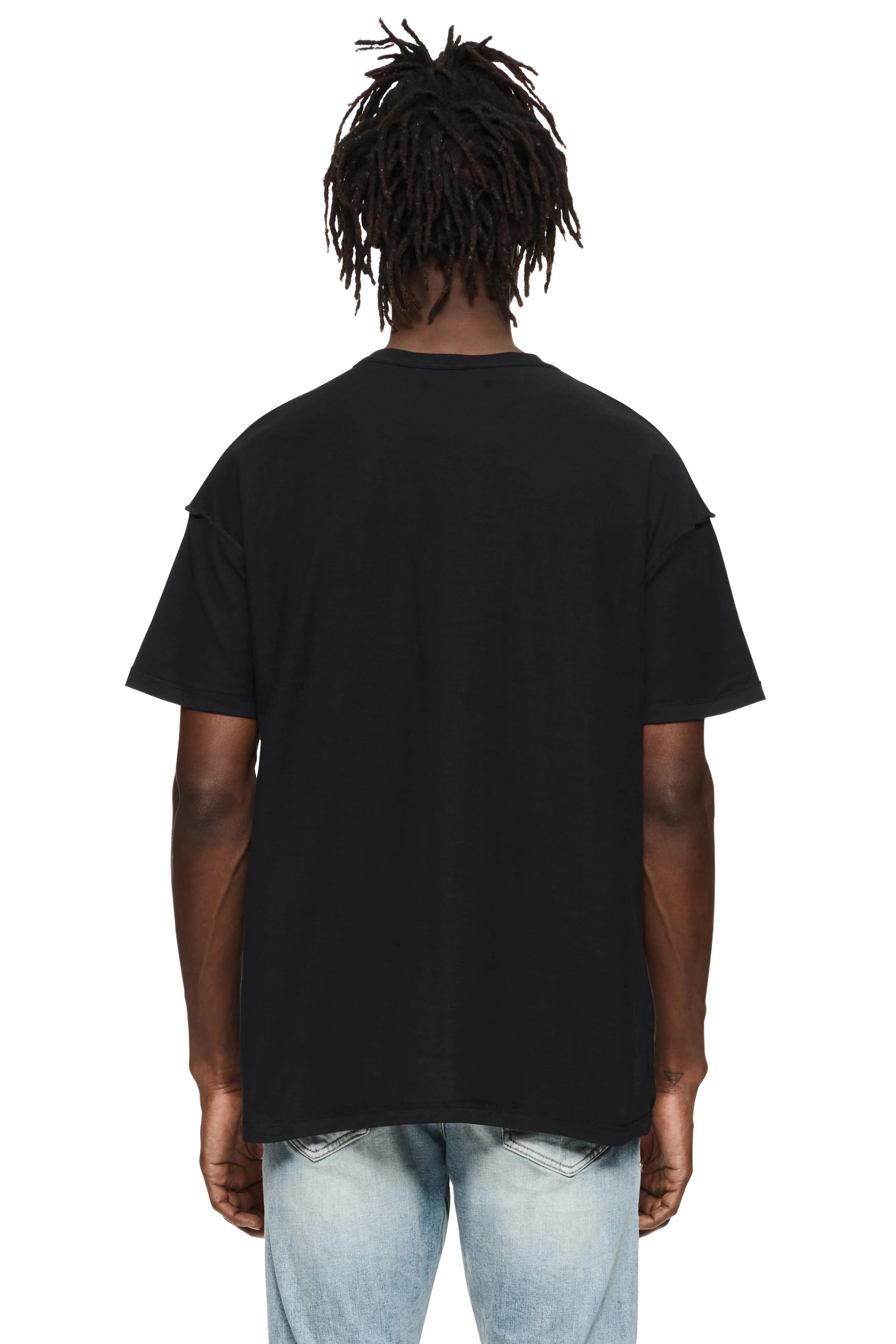 Texured Inside Out Tee (White/Black) - PP101TBBP323