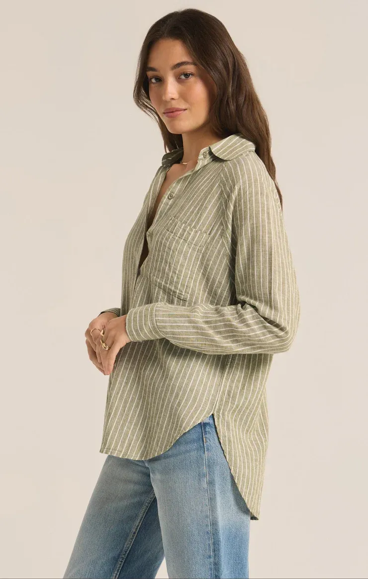 The Perfect Linen Stripe Top