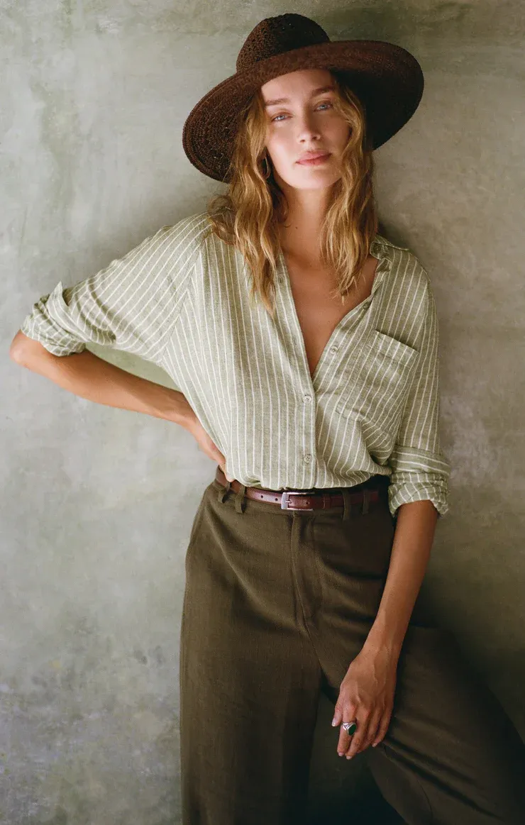 The Perfect Linen Stripe Top