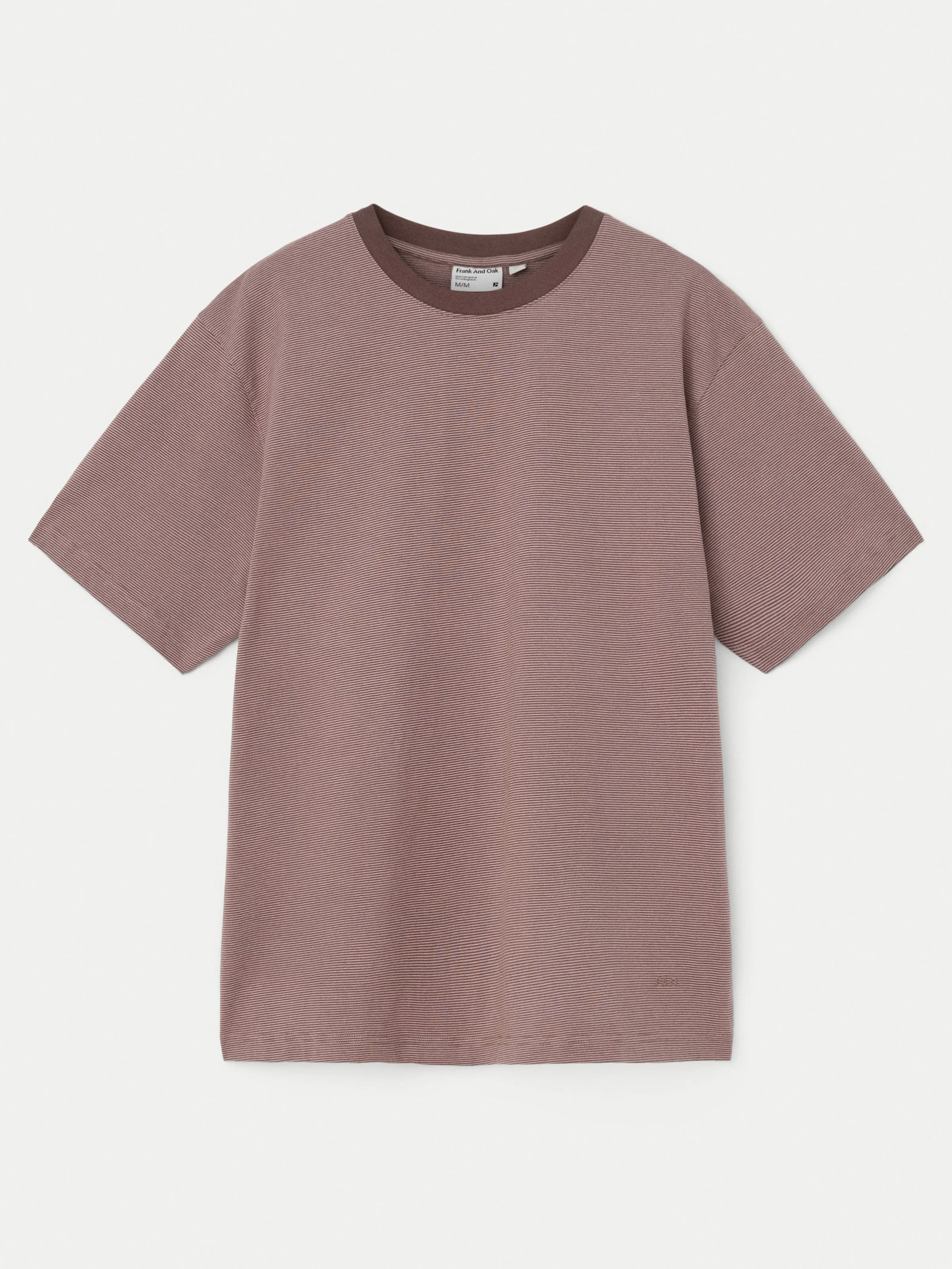 The Striped Boxy T-Shirt in Dark Clay