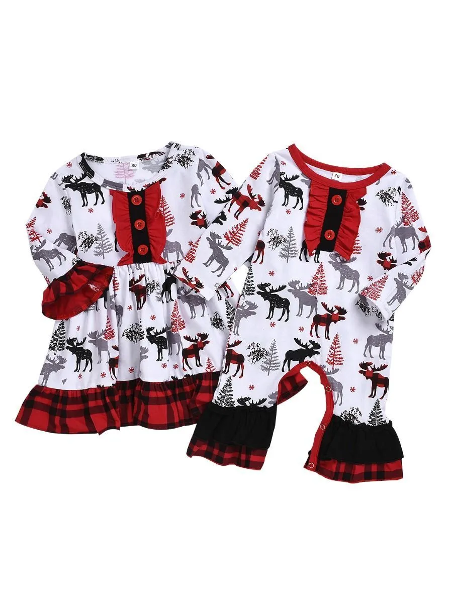 Toddler Girl Christmas Reindeer Dress