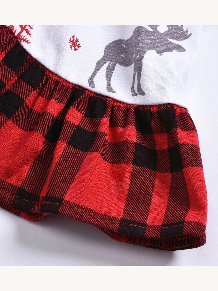 Toddler Girl Christmas Reindeer Dress