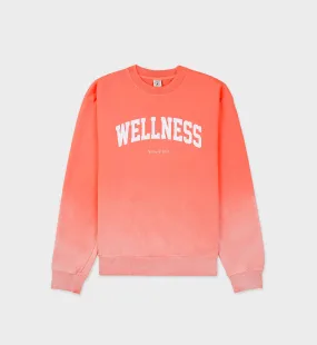 Wellness Ivy Crewneck - Dip Dye Pink/White