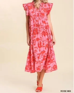 What Are You Doing To Me Maxi Dress In Rose Mix | Rose Mix